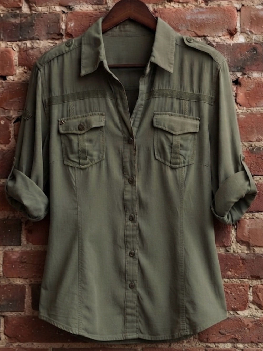 Harley-Davidson Olive Green Military Field Shirt